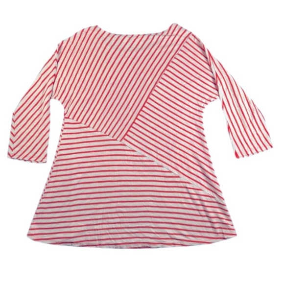 CHICO’S Striped Red and Cream Women's Top - Picture 8 of 8